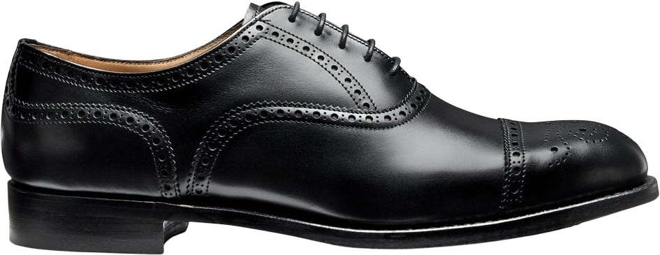 Find de rigtige snørebånd til Cheaney Wilfred Oxford Semi Brogue in Black Calf Leather hos Senkels