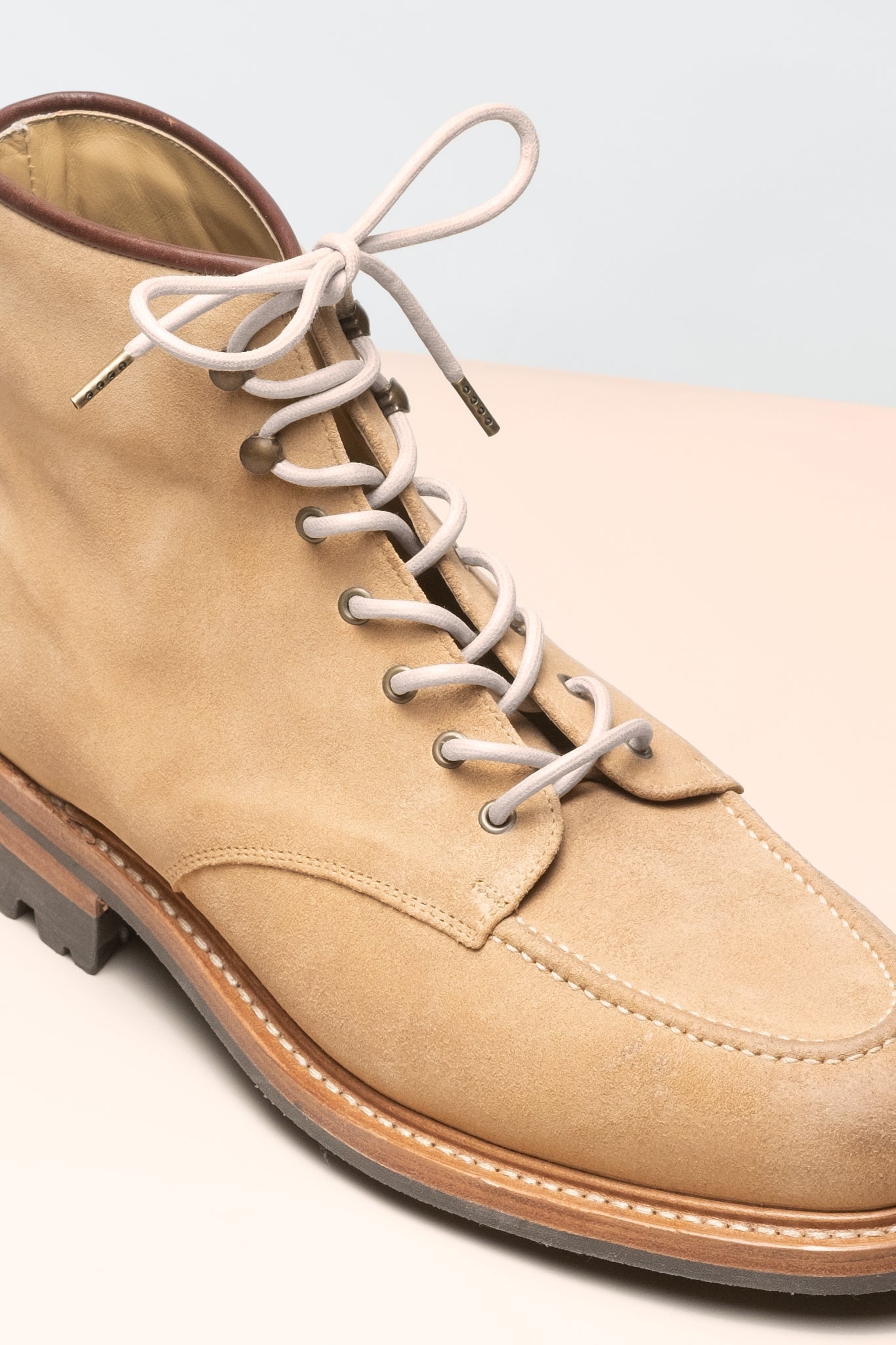 Benhvide | 4 mm runde voksede snørebånd