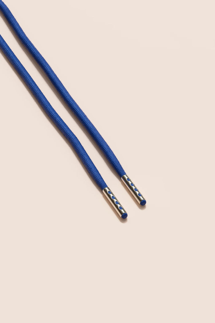 Senkels Navy 4mm Round Waxed Shoelaces with Nickel Aglets