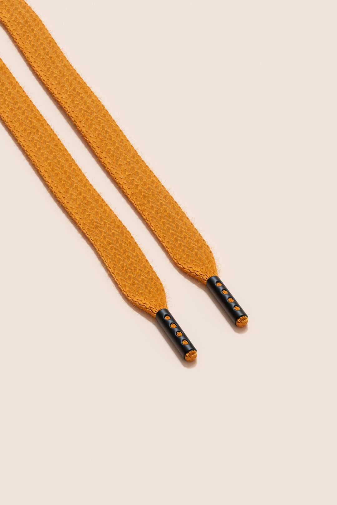 Senkels Yellow Sneaker Shoelaces with Black Matte Aglets