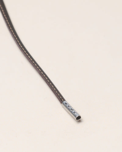 Dark Brown - 4mm Stitched Leather Shoelaces